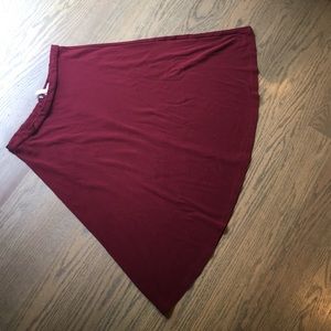 Deep red/Maroon midi skirt